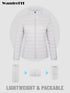 Trendige Damen Pufferjacke – Leichtes Design, gestepptes Muster und Vier praktische Taschen